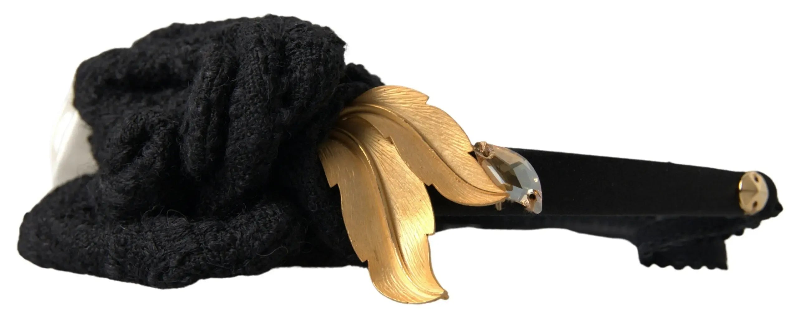 Dolce & Gabbana Diadem Headband Tiara White Rose Crystal Hair Gold - Zeiniez