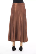 Alpha Studio Brown Viscose Women Skirt - Zeiniez
