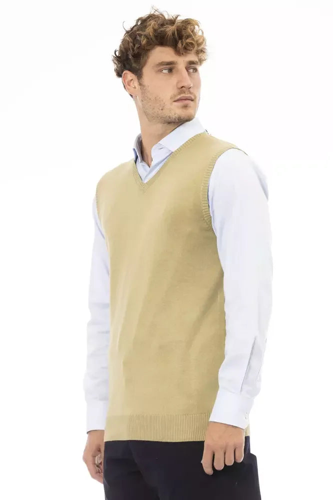 Alpha Studio Beige Viscose Men Jacket - Zeiniez