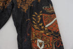 Dolce & Gabbana Gray Silk Baroque Crown Trousers Sport Pants - Zeiniez