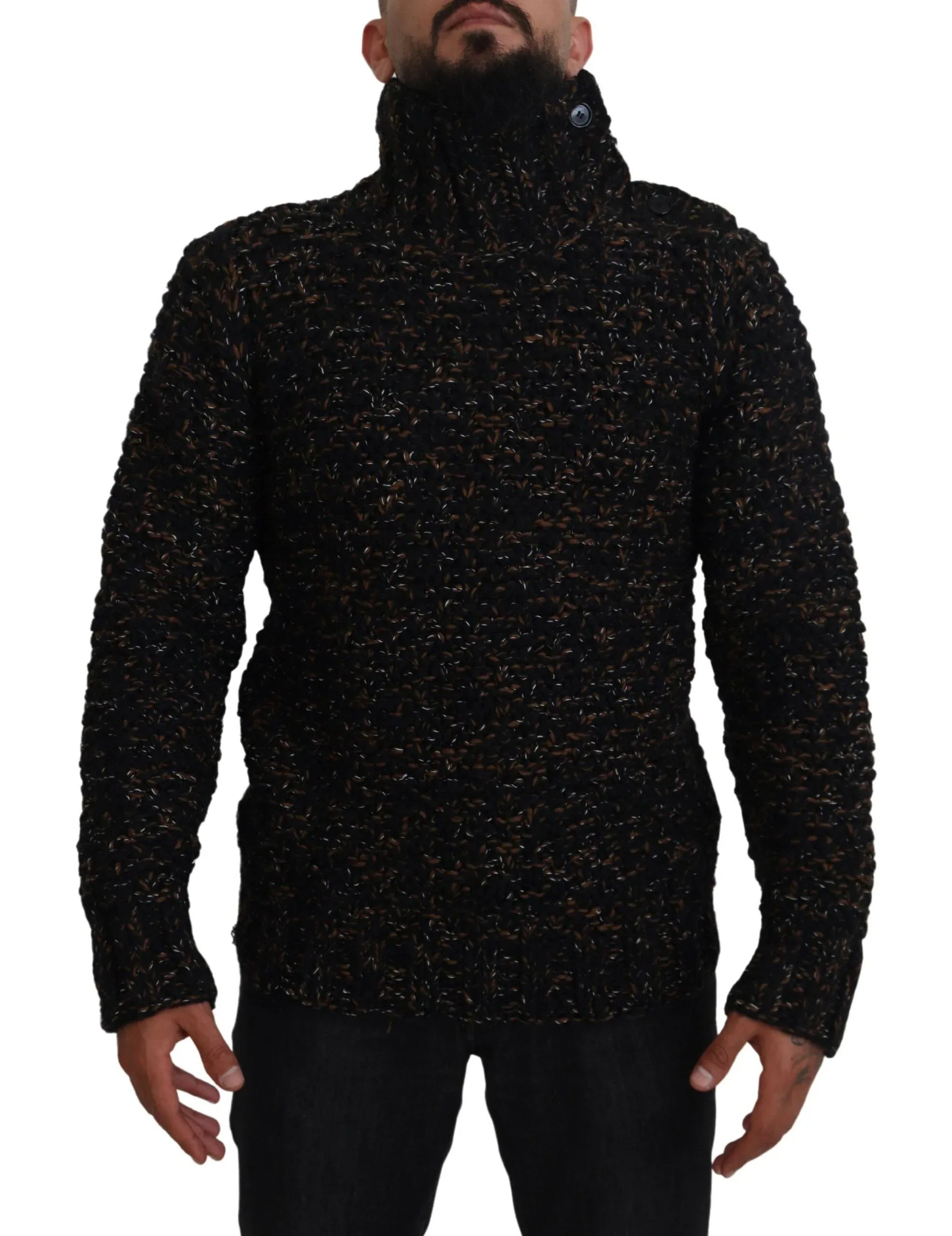Dolce & Gabbana Brown Fatto A Mano Turtleneck Pullover Sweater - Zeiniez