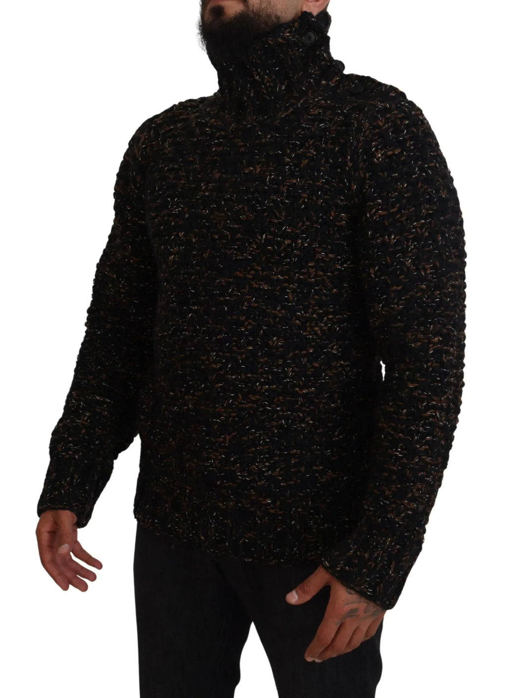 Dolce & Gabbana Brown Fatto A Mano Turtleneck Pullover Sweater - Zeiniez
