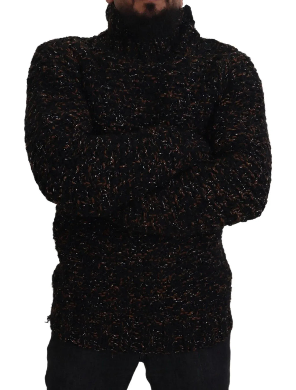 Dolce & Gabbana Brown Fatto A Mano Turtleneck Pullover Sweater - Zeiniez