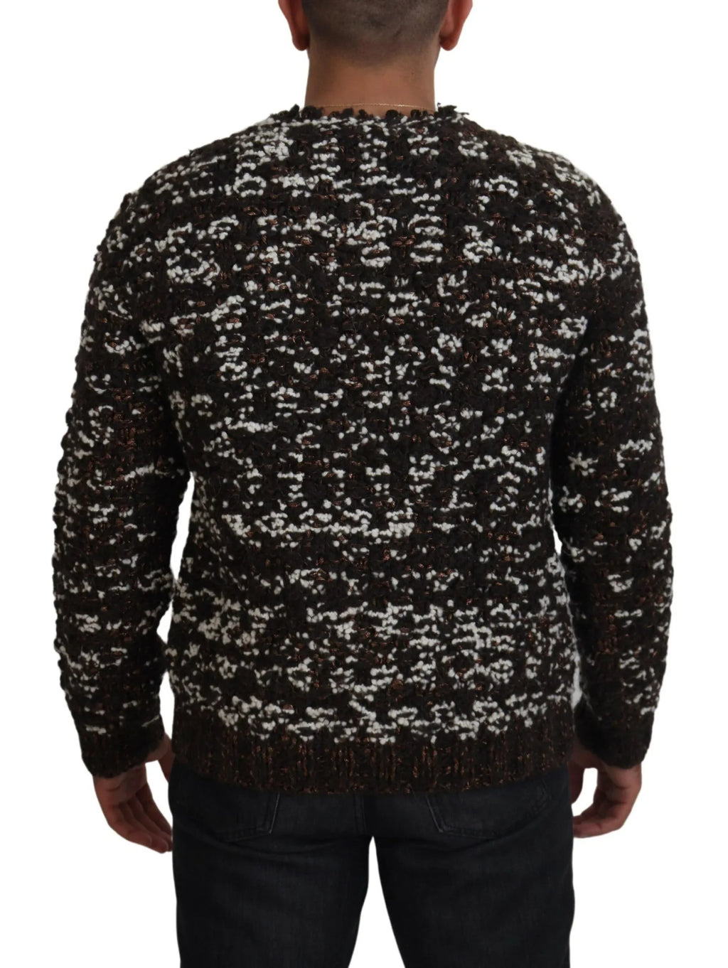 Dolce & Gabbana Brown Knitted Wool Fatto A Mano Sweater - Zeiniez