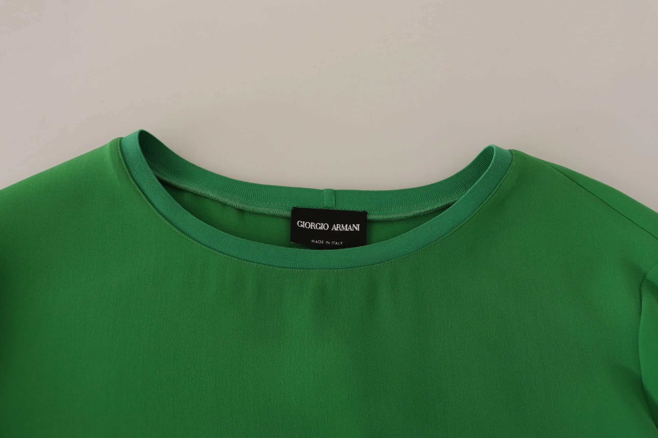 Armani Green Silk Long Sleeves Round Neck Sweater - Zeiniez