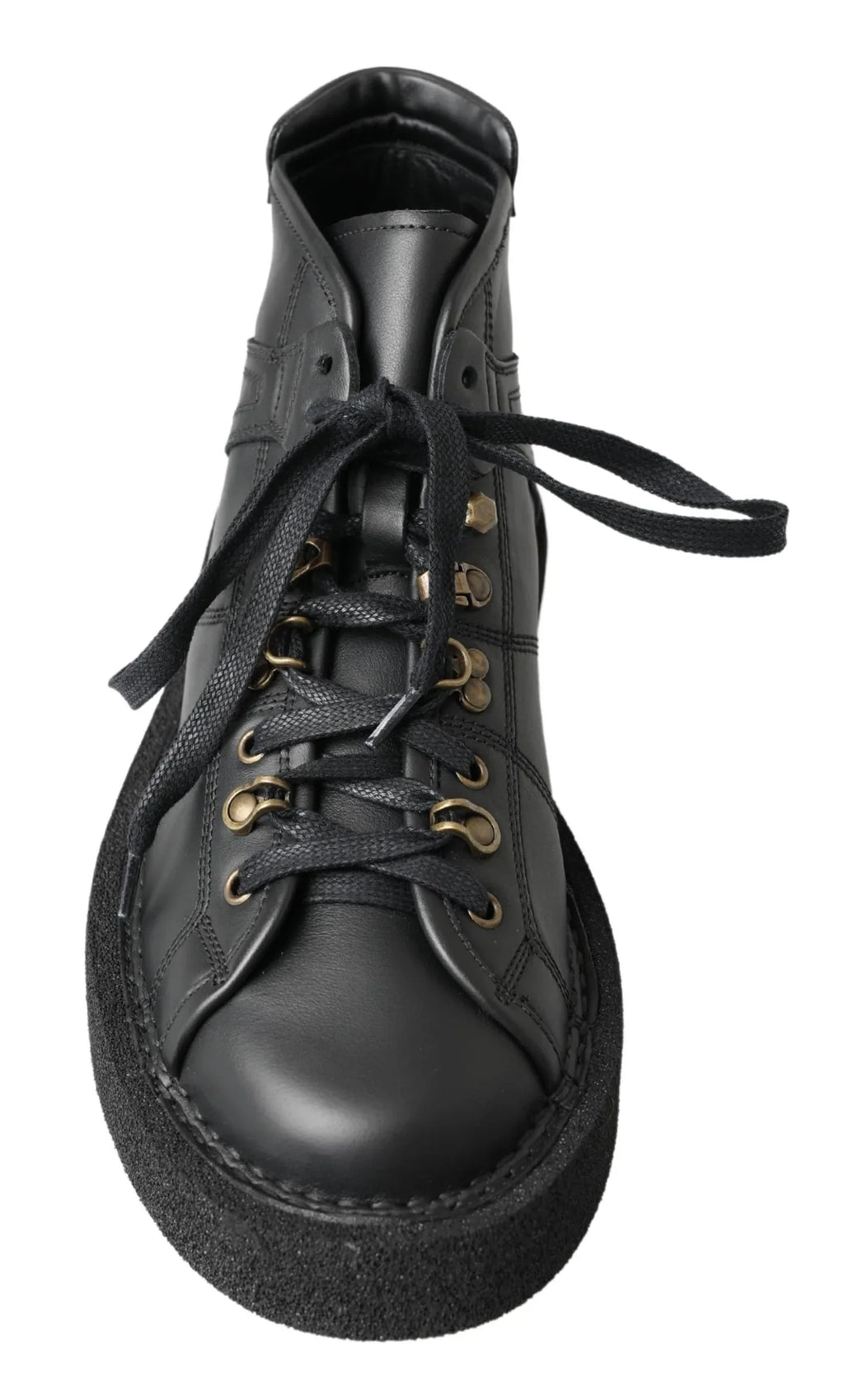 Dolce & Gabbana Black Leather Slip on Stretch Boots - Zeiniez