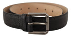 Dolce & Gabbana Black Calf Leather Brown Backend Belt - Zeiniez