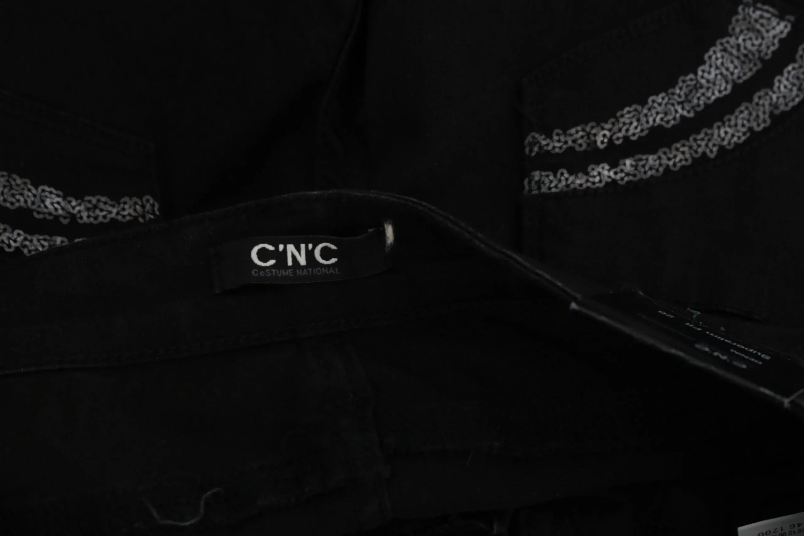 Costume National Black Sequined Mid Waist Slim Fit Denim Jeans - Zeiniez