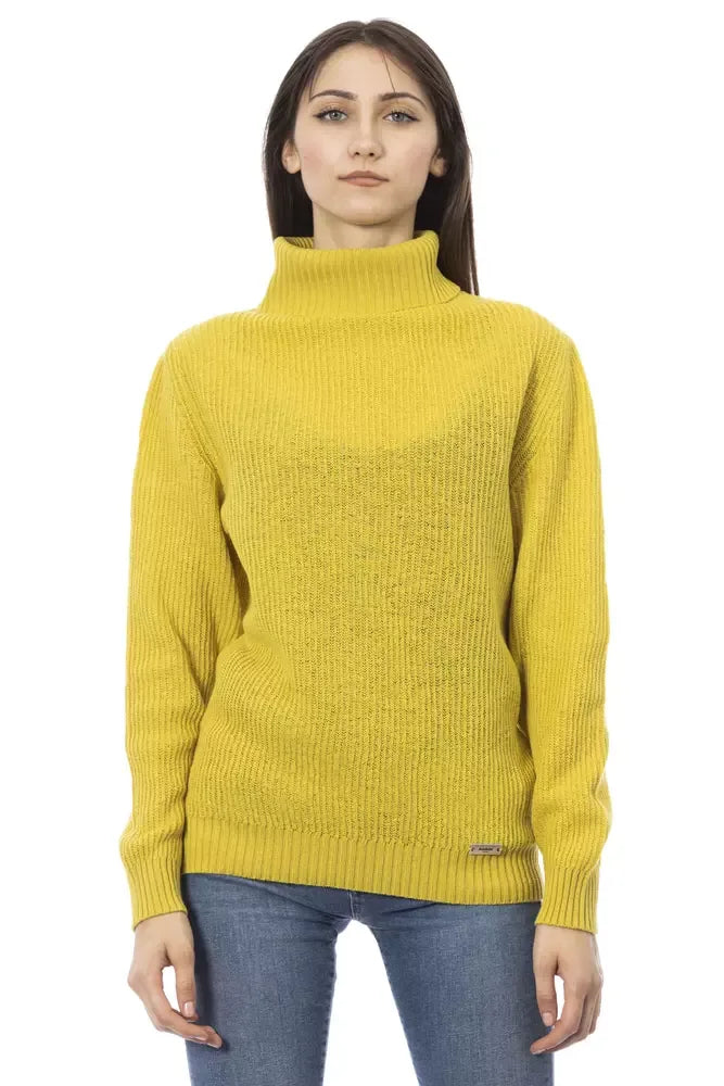 Baldinini Trend Yellow Wool Women Sweater - Zeiniez