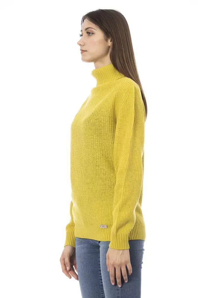Baldinini Trend Yellow Wool Women Sweater - Zeiniez