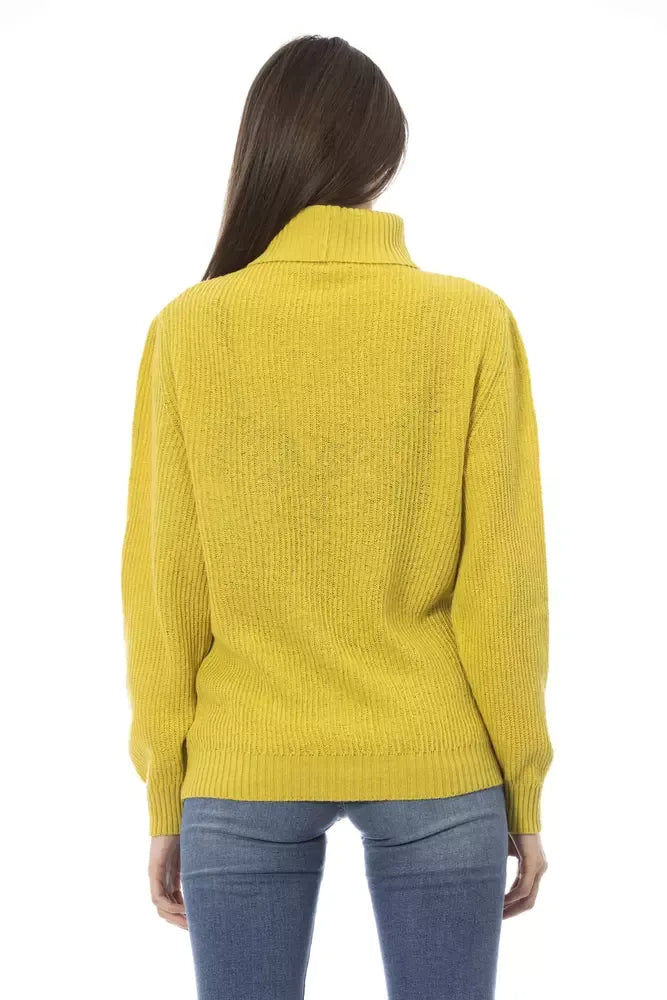 Baldinini Trend Yellow Wool Women Sweater - Zeiniez
