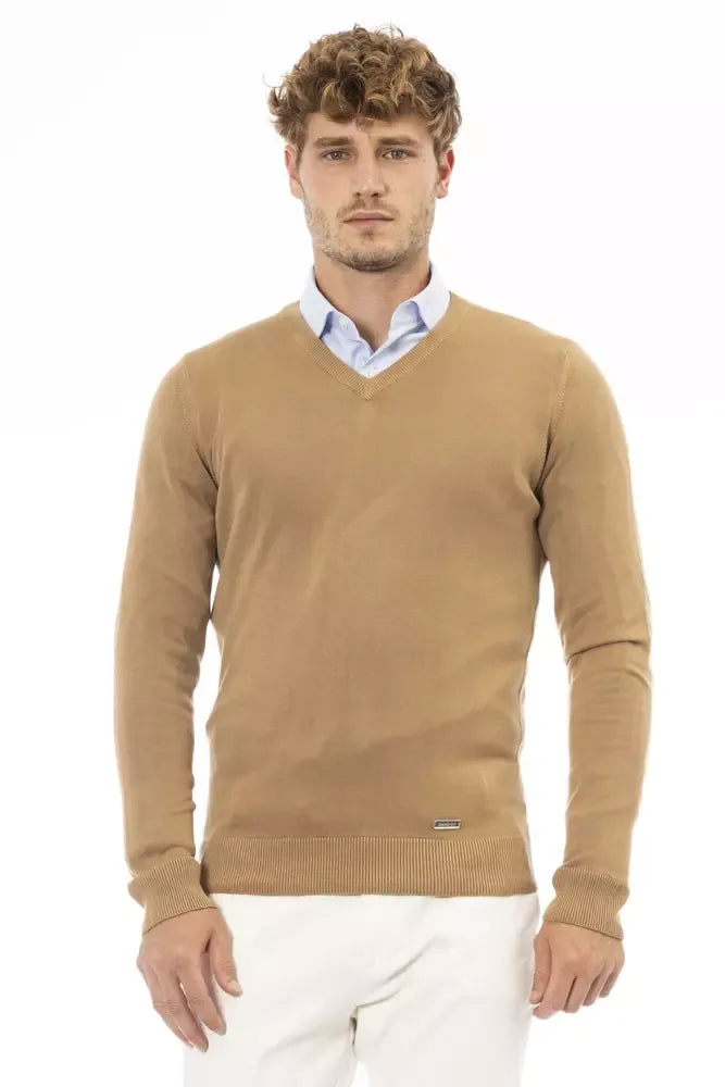 Baldinini Trend Beige Modal Men Sweater - Zeiniez