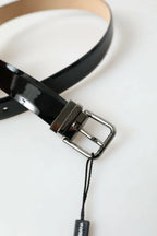 Dolce & Gabbana Black Calf Leather Metal Buckle Men Belt - Zeiniez