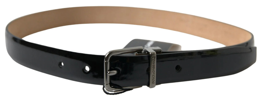 Dolce & Gabbana Black Calf Leather Metal Buckle Men Belt - Zeiniez
