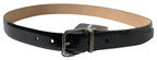 Dolce & Gabbana Black Calf Leather Metal Buckle Men Belt - Zeiniez