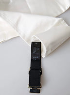 Dolce & Gabbana White Men Wide Waist Silk Belt Cummerbund - Zeiniez