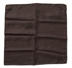 Dolce & Gabbana Brown Patterned Silk Square Handkerchief Scarf - Zeiniez