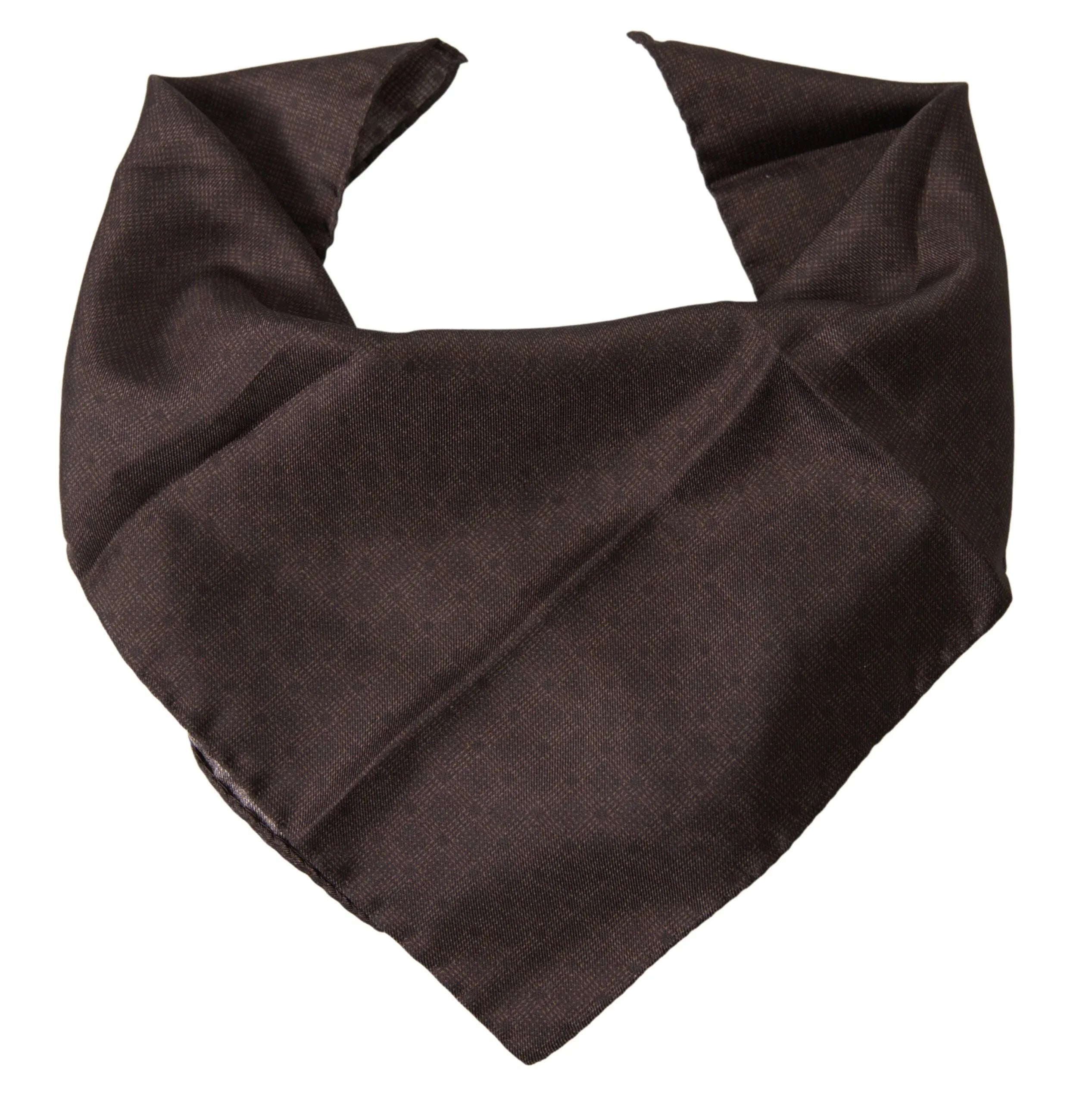 Dolce & Gabbana Brown Patterned Silk Square Handkerchief Scarf - Zeiniez