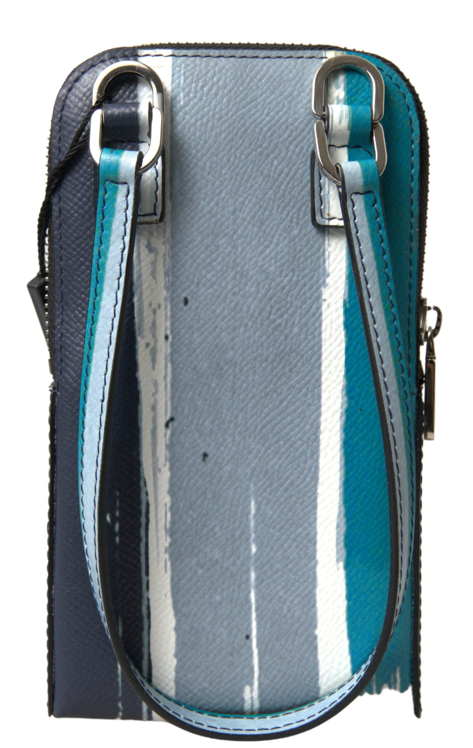Dolce & Gabbana Blue Leather Purse Crossbody Sling Phone Bag Unisex - Zeiniez