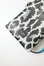 Dolce & Gabbana Gray Leopard Leather Men Purse Crossbody Sling Phone Bag - Zeiniez