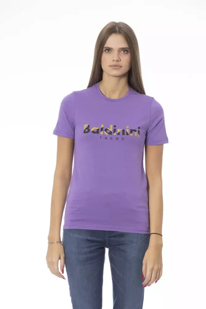 Baldinini Trend Purple Cotton Women T-Shirt - Zeiniez