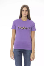 Baldinini Trend Purple Cotton Women T-Shirt - Zeiniez