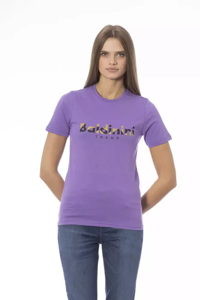 Baldinini Trend Purple Cotton Women T-Shirt - Zeiniez