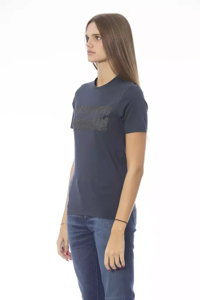 Baldinini Trend Blue Cotton Women T-Shirt - Zeiniez