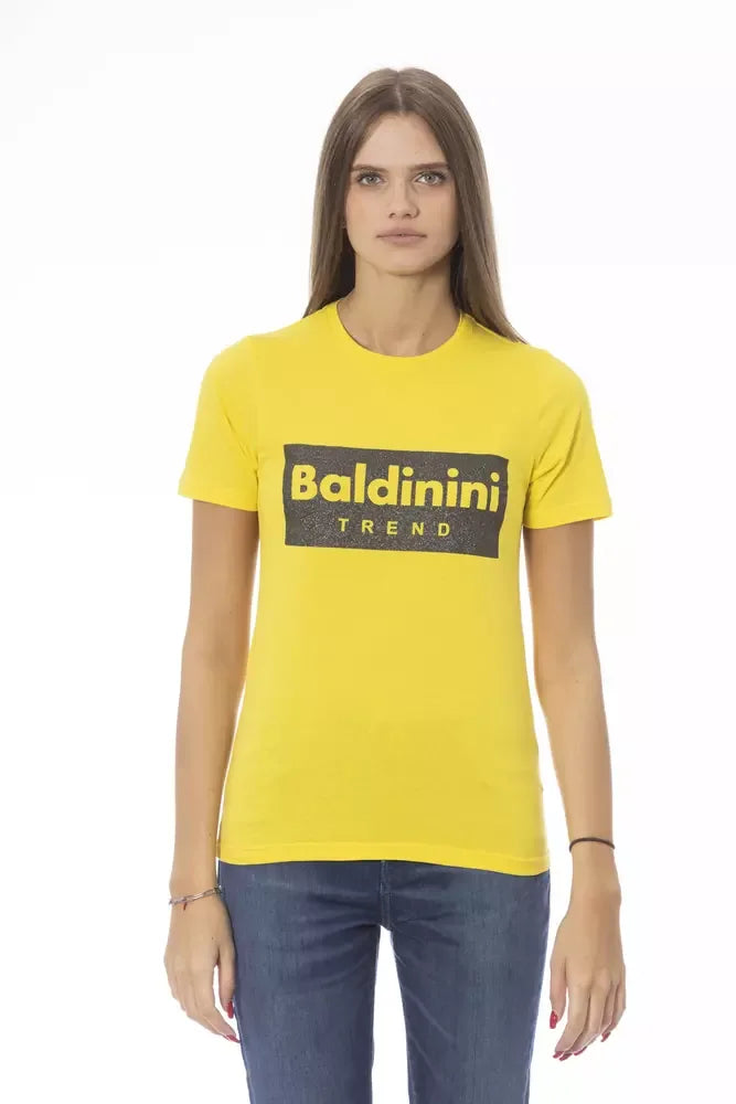 Baldinini Trend Yellow Cotton Women T-Shirt - Zeiniez