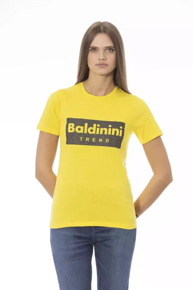 Baldinini Trend Yellow Cotton Women T-Shirt - Zeiniez