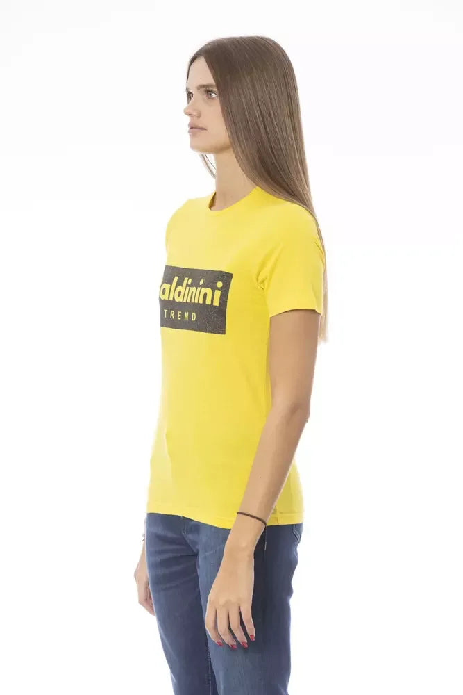 Baldinini Trend Yellow Cotton Women T-Shirt - Zeiniez