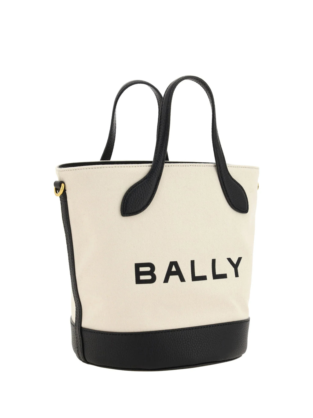 Bally White and Black Leather Bucket Bag - Zeiniez