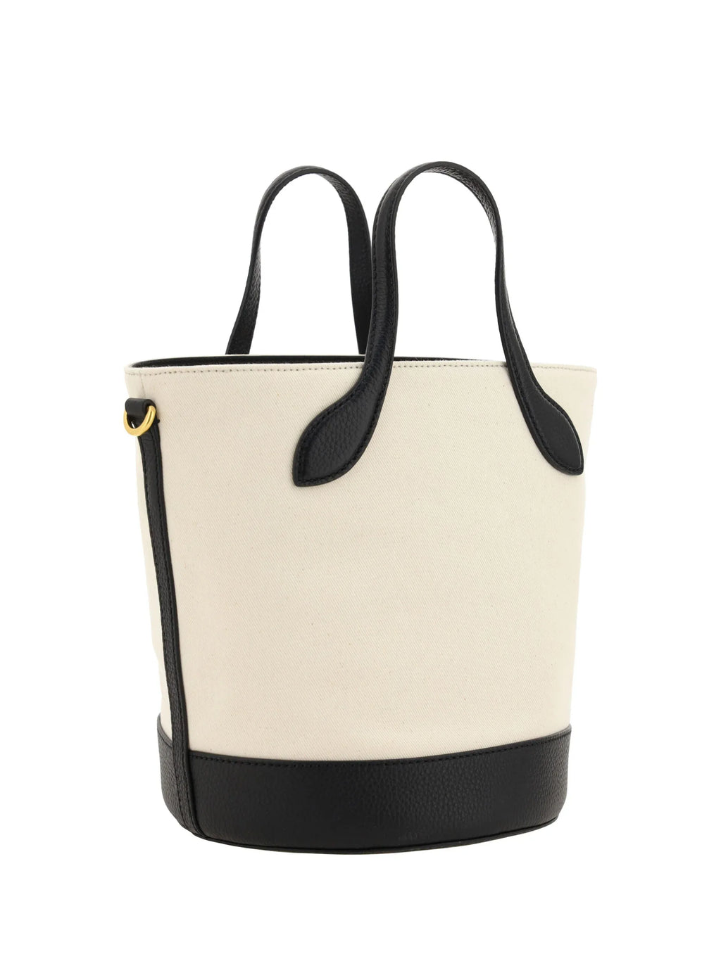 Bally White and Black Leather Bucket Bag - Zeiniez