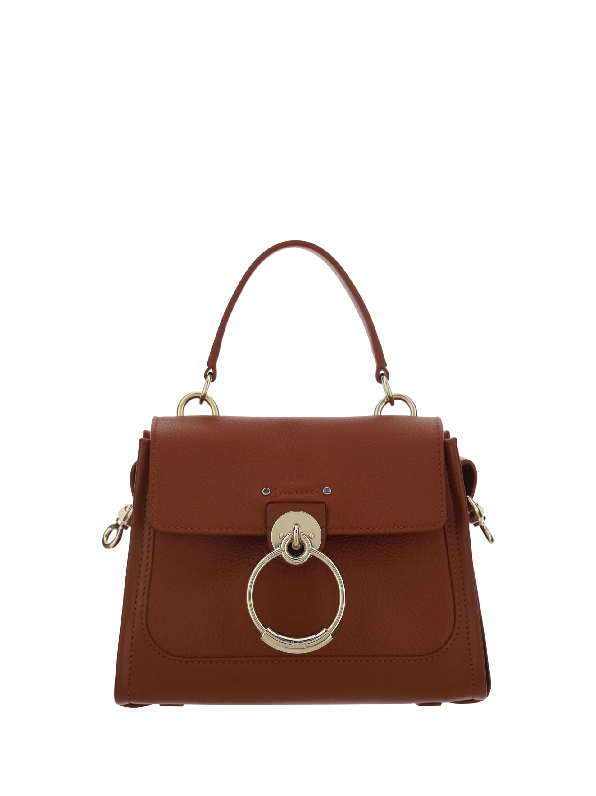 Chloé Brown Calf Leather Tess Handbag - Zeiniez