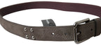 Dolce & Gabbana Brown Leather Metal Buckle Men Cintura Belt - Zeiniez