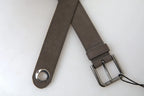 Dolce & Gabbana Brown Leather Metal Buckle Men Cintura Belt - Zeiniez