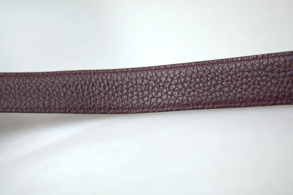 Dolce & Gabbana Brown Leather Metal Buckle Men Cintura Belt - Zeiniez