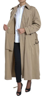 Dolce & Gabbana Khaki Double Breasted Trench Coat Jacket - Zeiniez