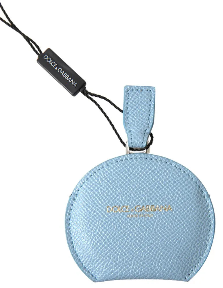 Dolce & Gabbana Light Blue Calfskin Leather Mirror Holder - Zeiniez