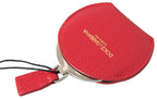 Dolce & Gabbana Red Calfskin Leather Hand Mirror Holder - Zeiniez
