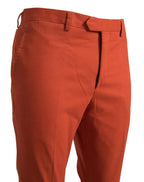BENCIVENGA Orange Straight Fit Men Formal Trousers Pants - Zeiniez
