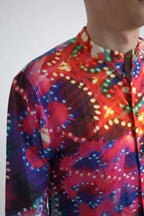 Dolce & Gabbana Multicolor Luminarie Print Linen Shirt - Zeiniez