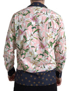 Dolce & Gabbana Cotton Polka Dot Lily Print Collared Shirt - Zeiniez