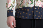 Dolce & Gabbana Cotton Polka Dot Lily Print Collared Shirt - Zeiniez