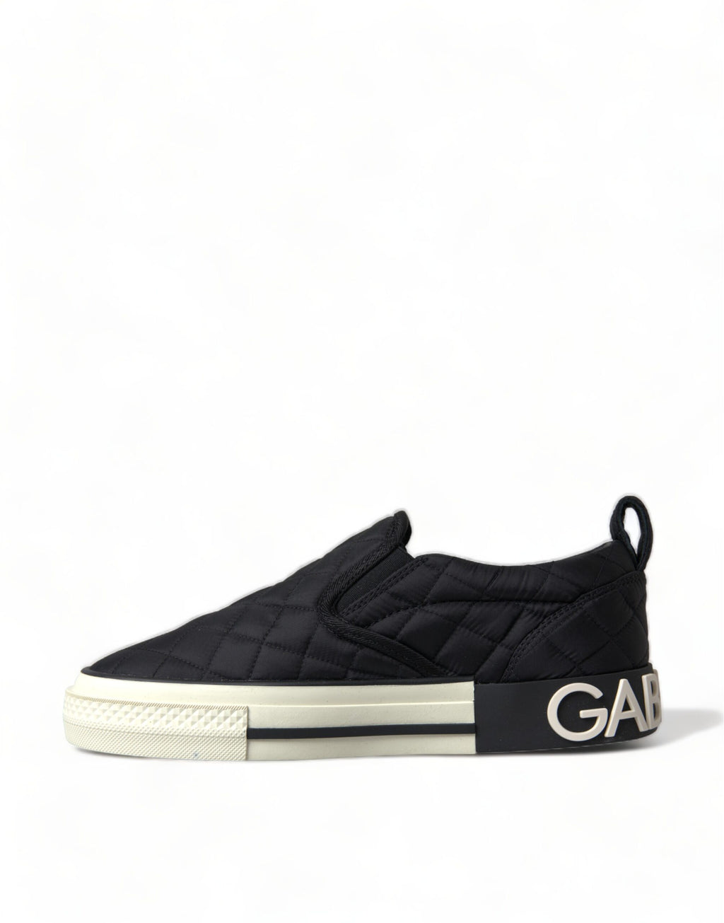 Dolce & Gabbana Black Quilted Slip On Low Top Sneakers Shoes - Zeiniez