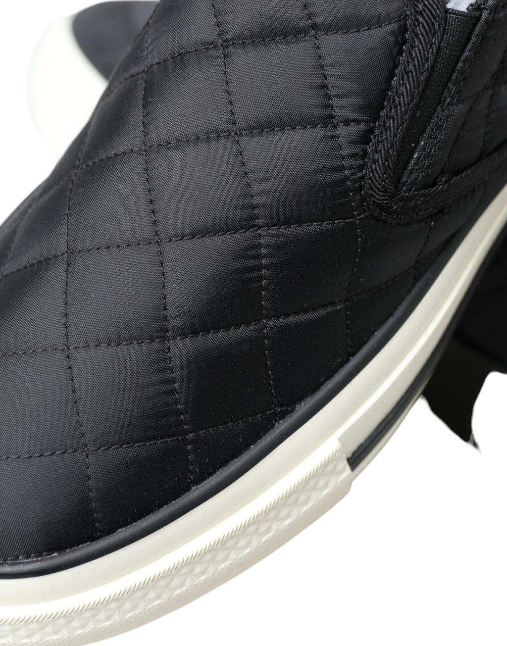 Dolce & Gabbana Black Quilted Slip On Low Top Sneakers Shoes - Zeiniez