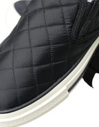 Dolce & Gabbana Black Quilted Slip On Low Top Sneakers Shoes - Zeiniez