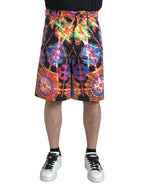 Dolce & Gabbana Multicolor Printed Cotton Men Bermuda Shorts - Zeiniez