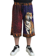 Dolce & Gabbana Multicolor Tiger Print Men Bermuda Shorts - Zeiniez