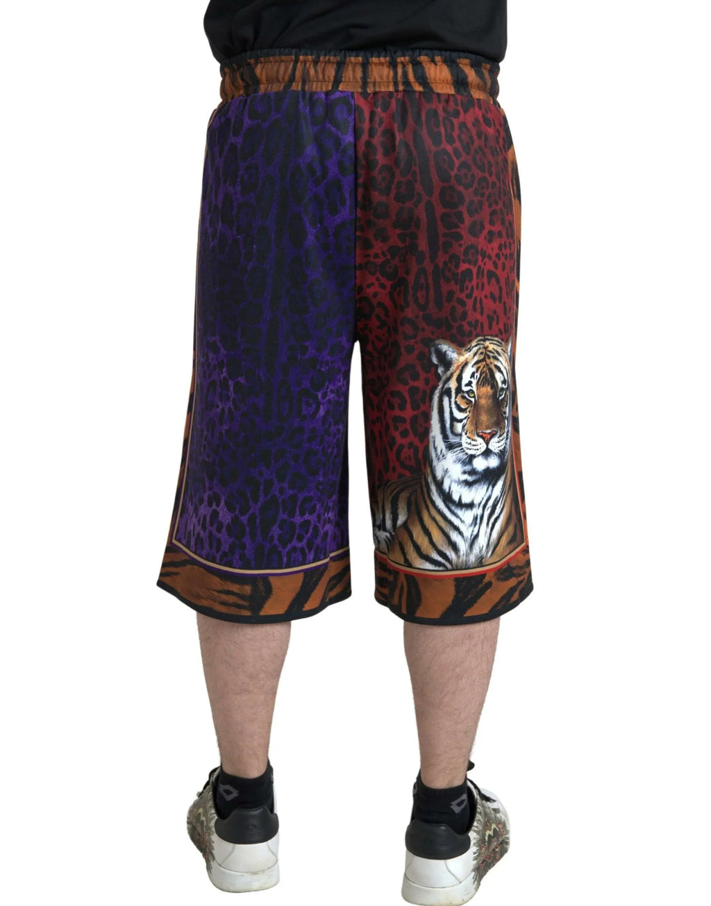 Dolce & Gabbana Multicolor Tiger Print Men Bermuda Shorts - Zeiniez